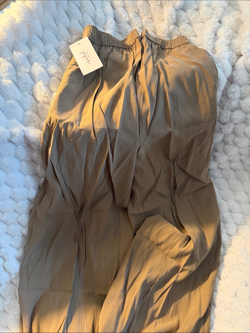 Isabel Maternity by Ingrid & Isabel Khaki Elastic Waist Pants